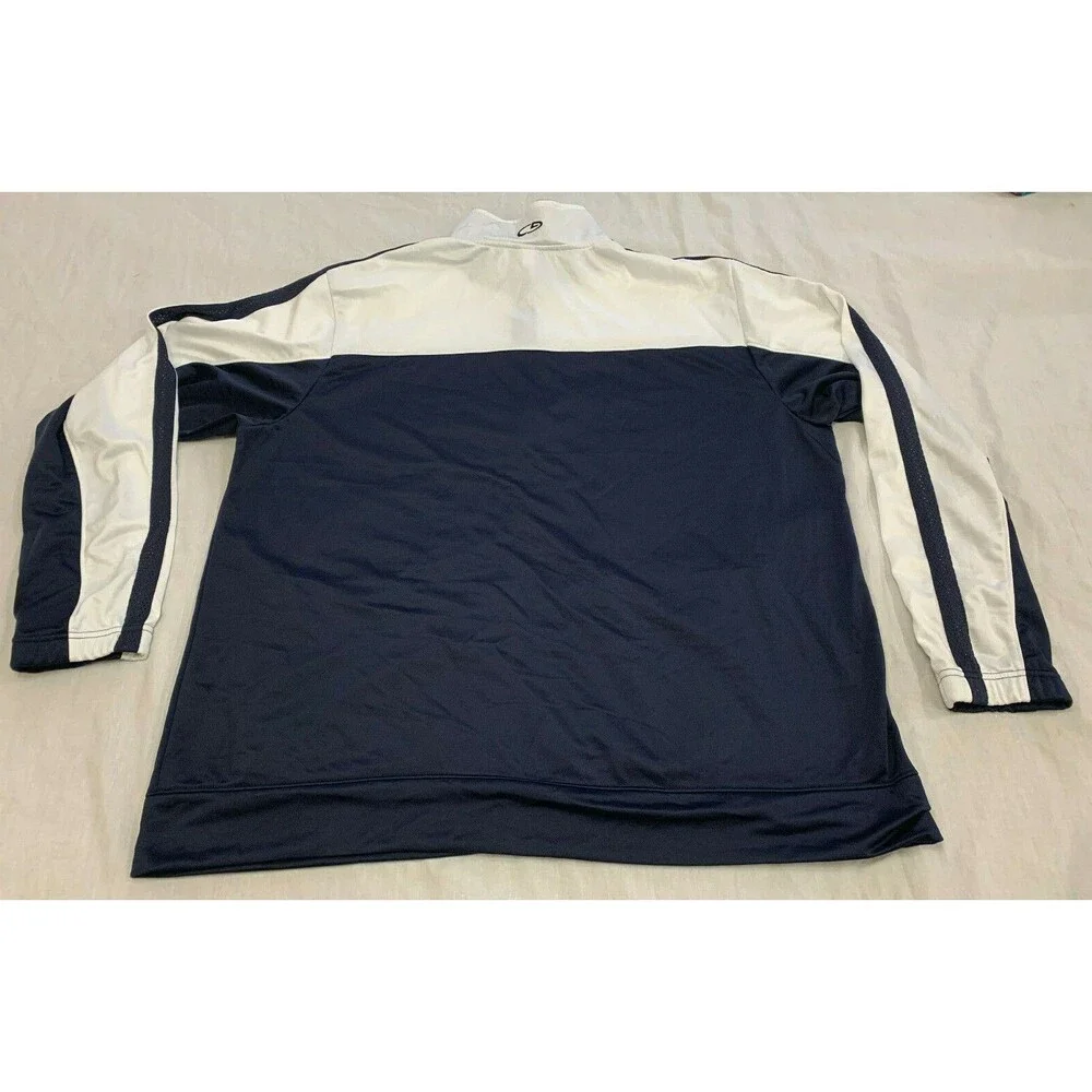 CHAMPION MENS ATHLETIC FULL ZIP JACKET SIZE XXL DARK BLUE POCKETS LONG SLEEVE